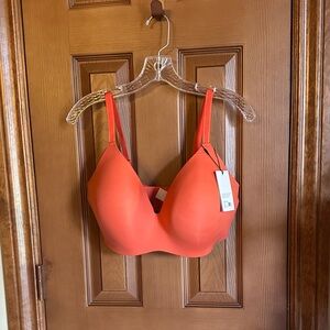 NWT Women’s Knix Seamless Orange Bra, size 38DD